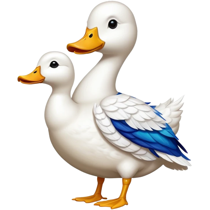 Generate a white duck with a LeBron jersey on emoji