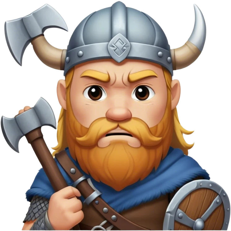 sad Viking with an ax in his hands
realistic emoji