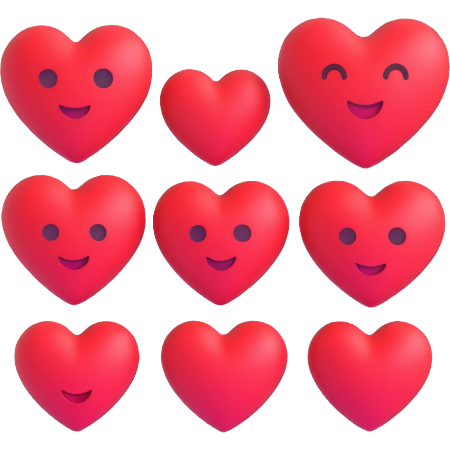 red heart 3D emoji emoji