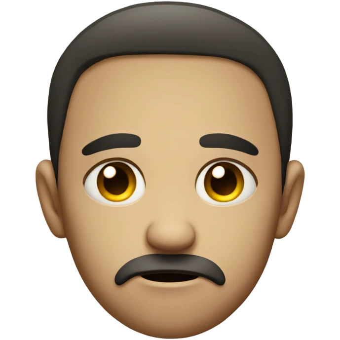 Cute sad eyes man emoji