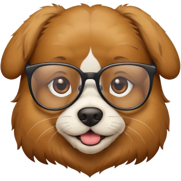 un perro con gafas emoji