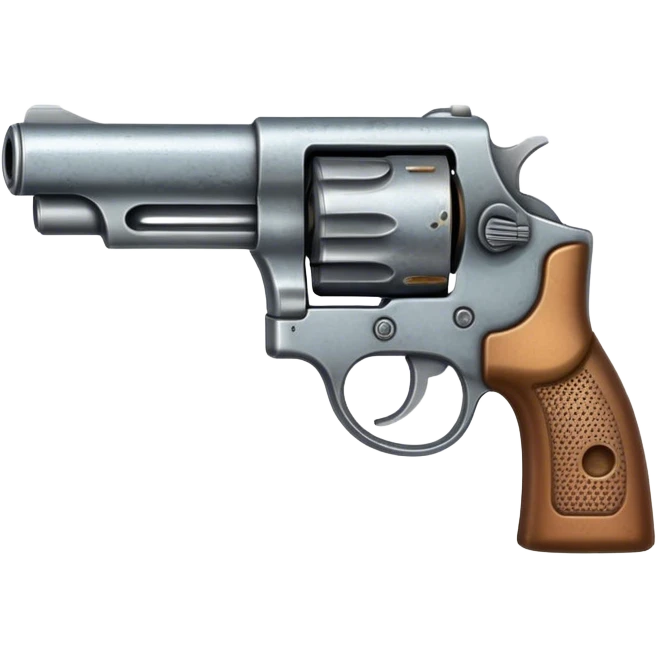 Gun with sad face  emoji