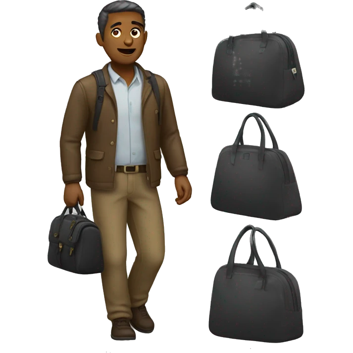 A man with bag emoji