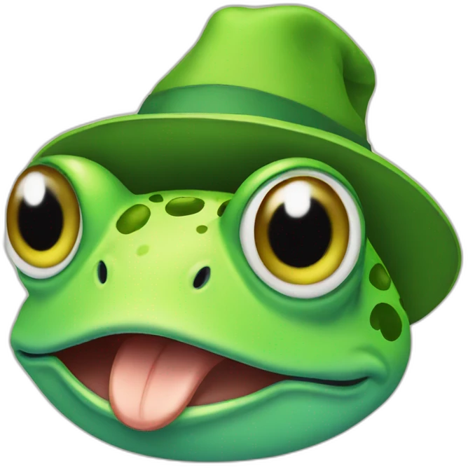 Frog-a-hat-cry emoji