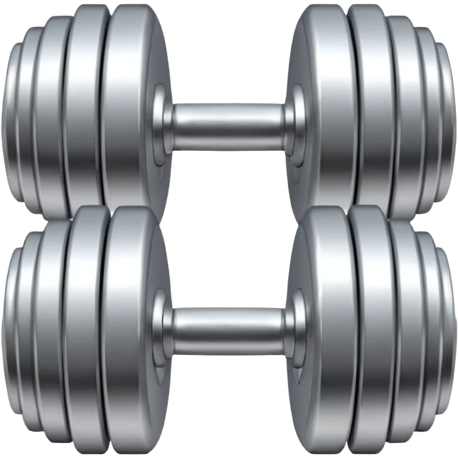 dumbbell with a small sparkle above it emoji