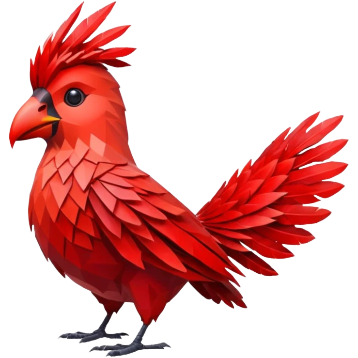 blood bird low poly emoji