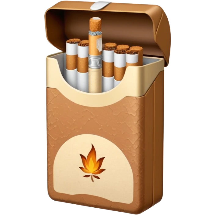 beige and brown cigarette pack, simplified emoji