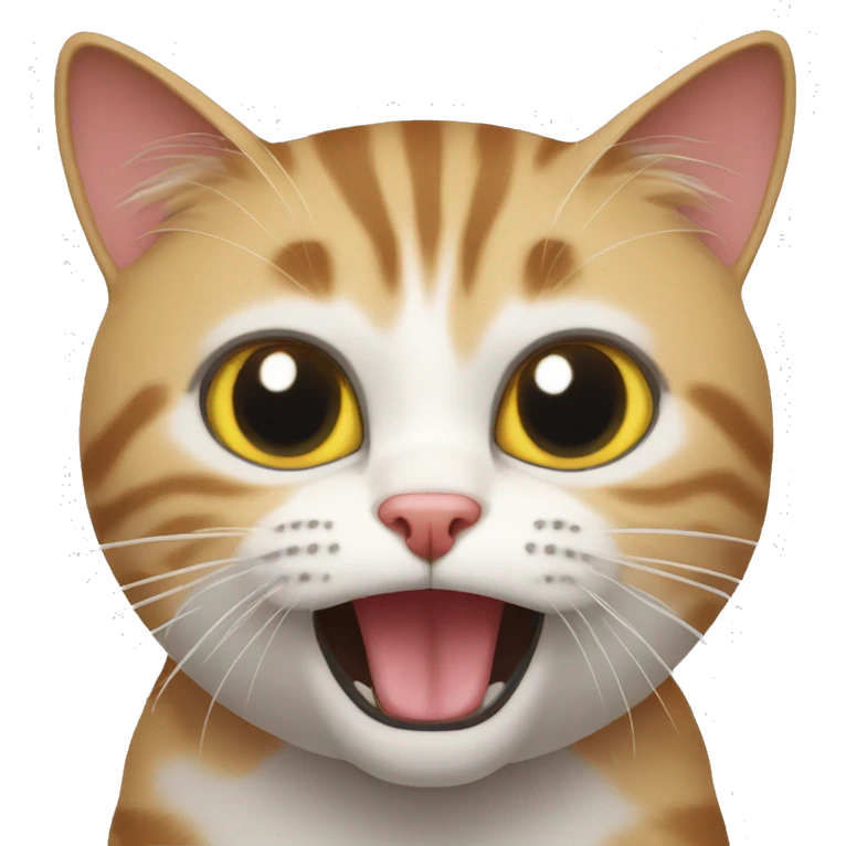 really panicked and freaked out cat emoji