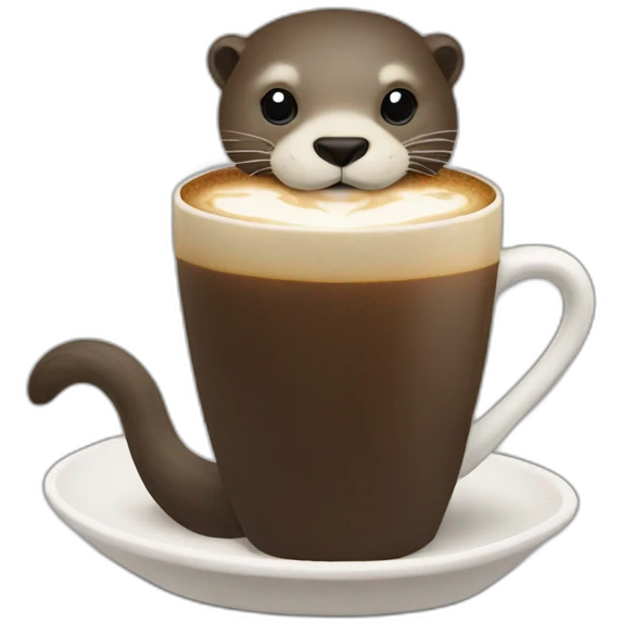 Otter coffee emoji