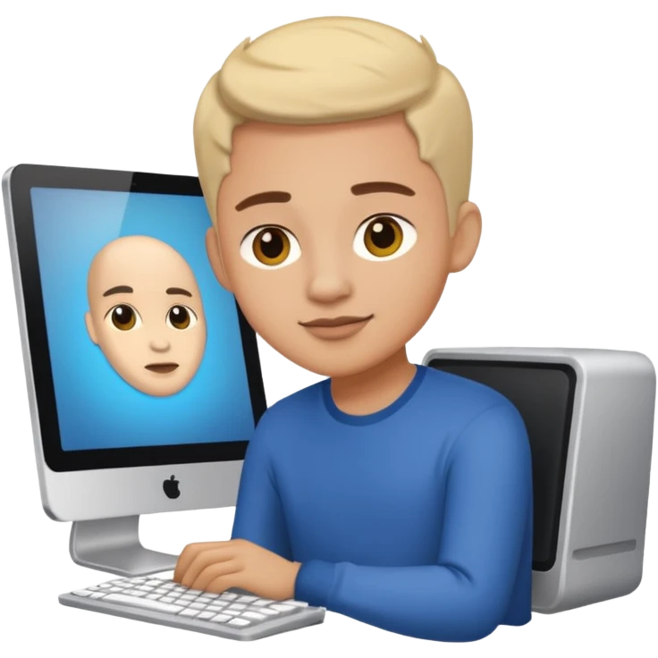 designer with a computer emoji