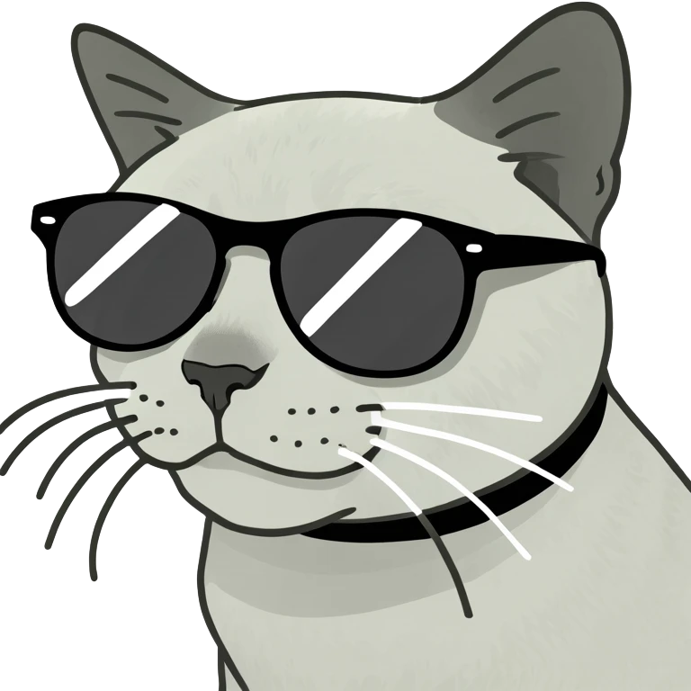 Cat with sunglasses emoji