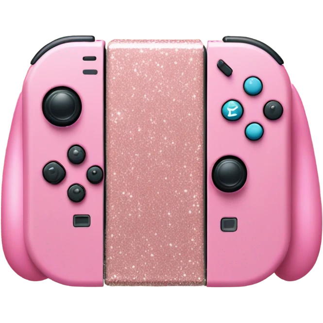 Pink Realistic Nintendo-Switch with Glitter emoji