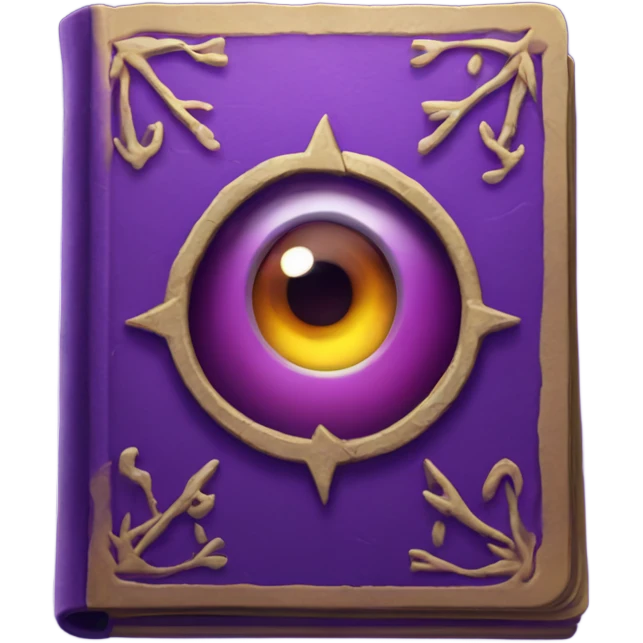 spell book that's purple with eye in the middle emoji