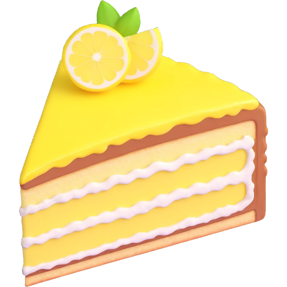 lemon cake slice emoji