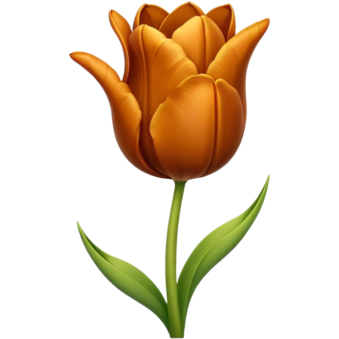 Brown tulip emoji