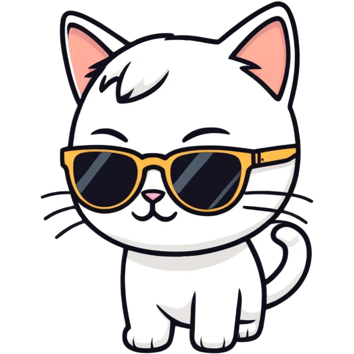 Cat with sunglasses emoji