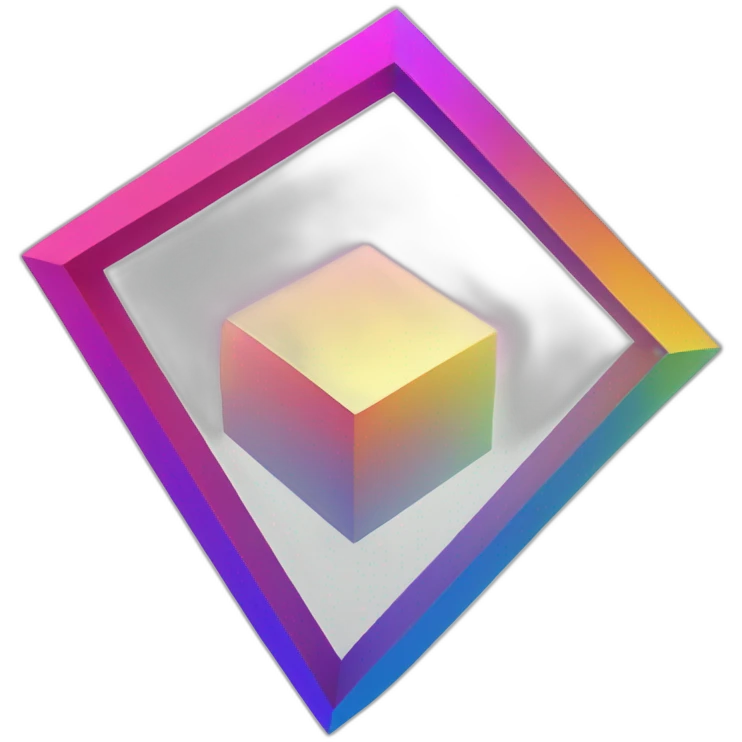 4d tesseract gradient logo hd emoji