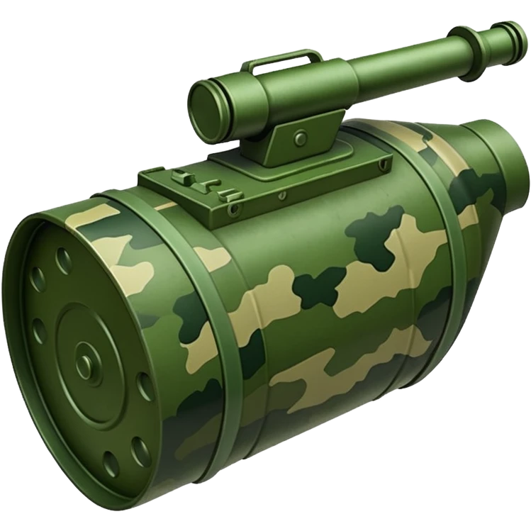 generate a realistic green elongated anti-tank mine that can be carried by a drone emoji