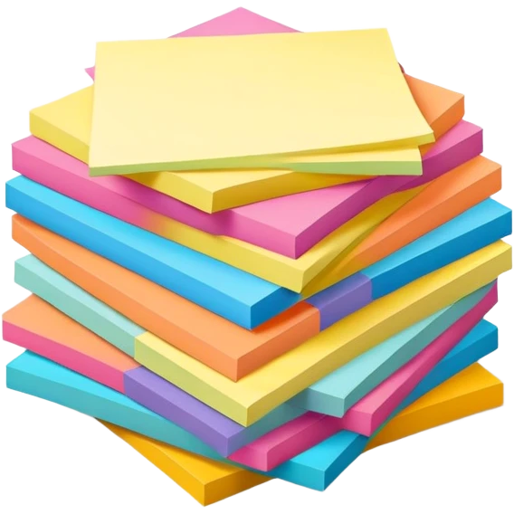 colorful sticky notes emoji