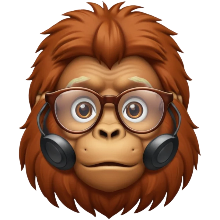 orangutan with glasses emoji
