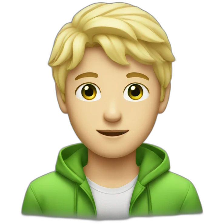 BLONDE BOY WITH GREEN EYES & CAP emoji