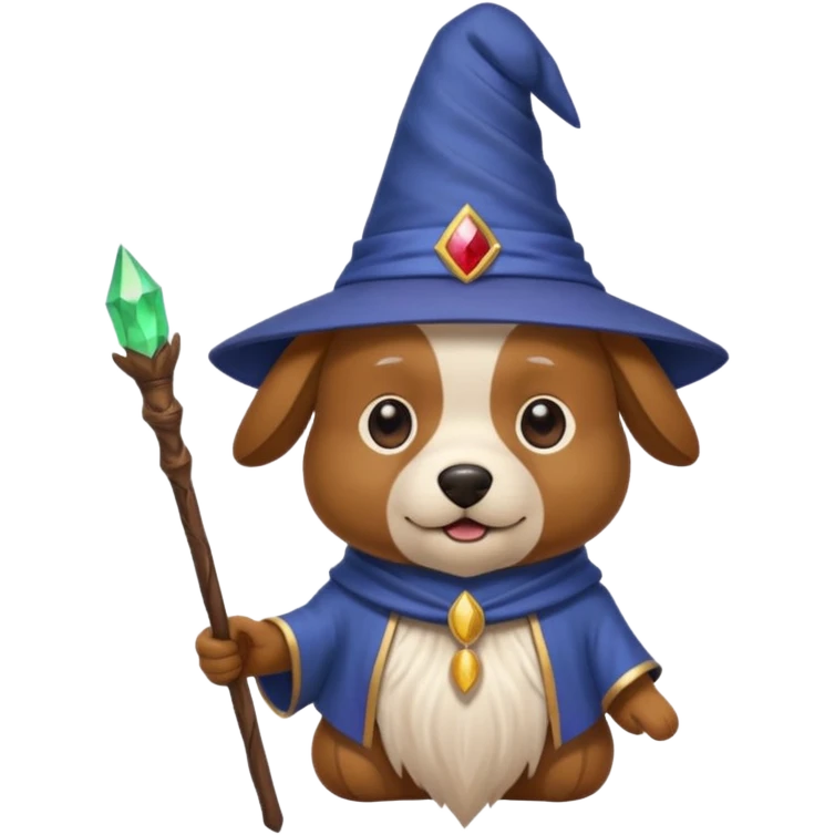 Dog wizard emoji