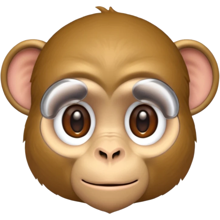 brainy monkey emoji