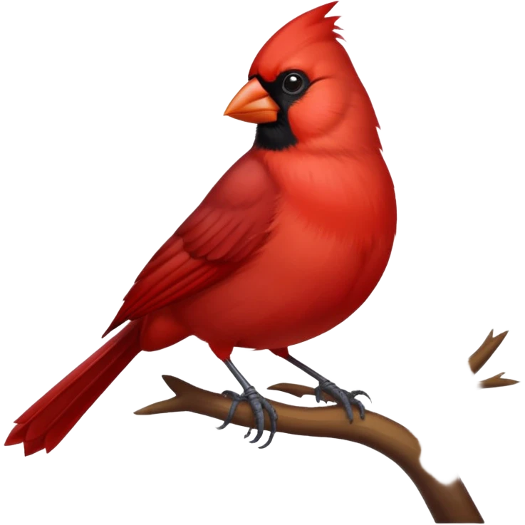 Cardinal bird with pink background emoji