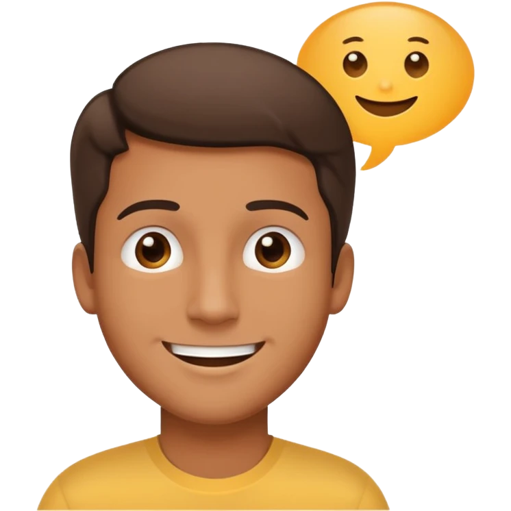 talking MAN with speech bubble emoji