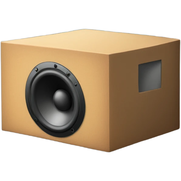 Speaker box outside of window emoji