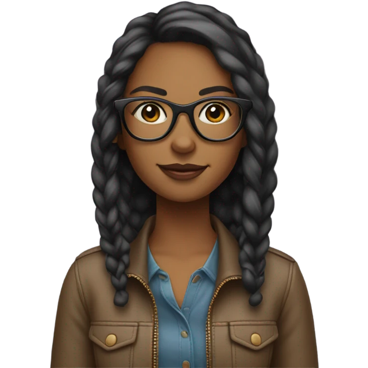 cool girl with glasses emoji