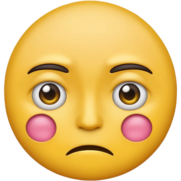 two emojis not happy stuck together no pink cheeks emoji