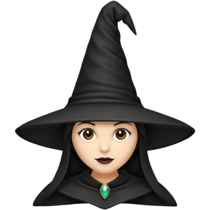 black witch hat emoji