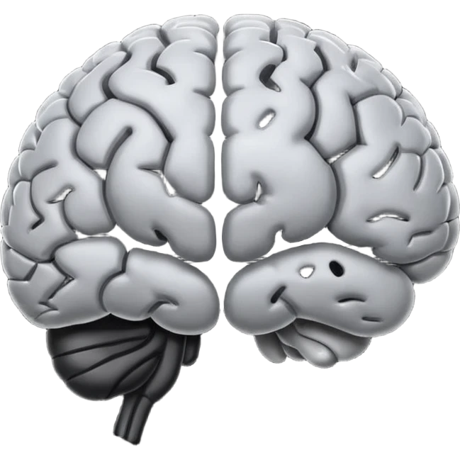 only brain in black  emoji