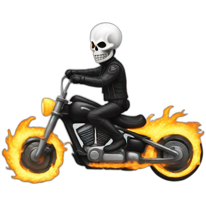 ghostrider riding emoji