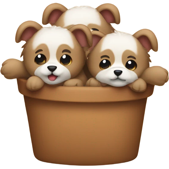 Cute puppies holding hands under a rainbow and they are wearing bear costumes  emoji