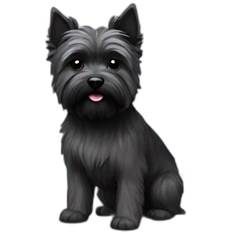 Cairn terrier black emoji