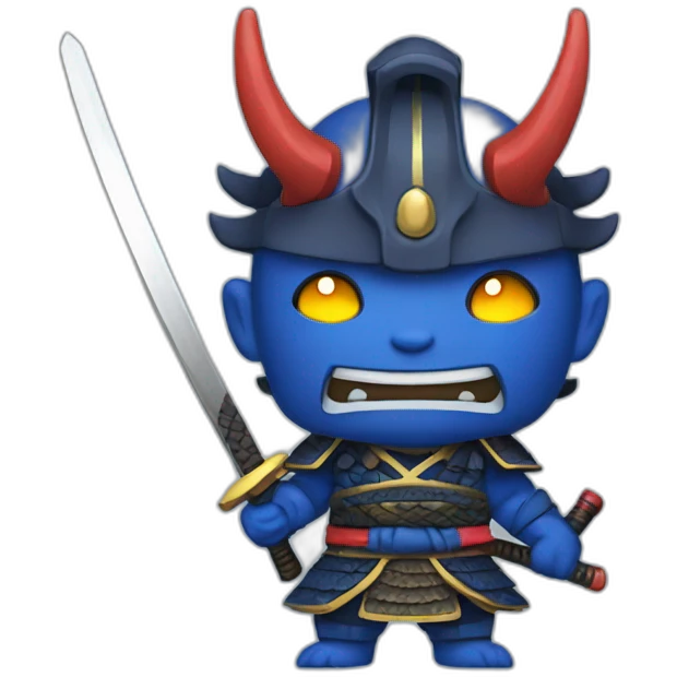oni samurai blue emoji