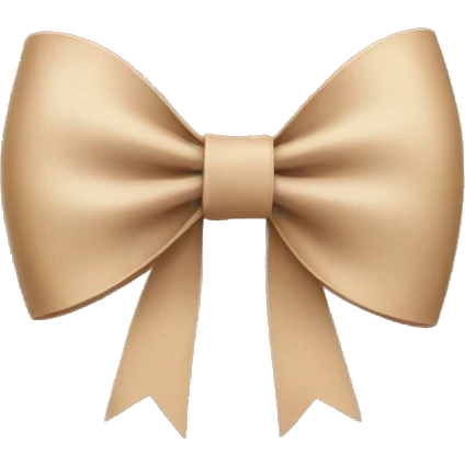 Beige bow  emoji
