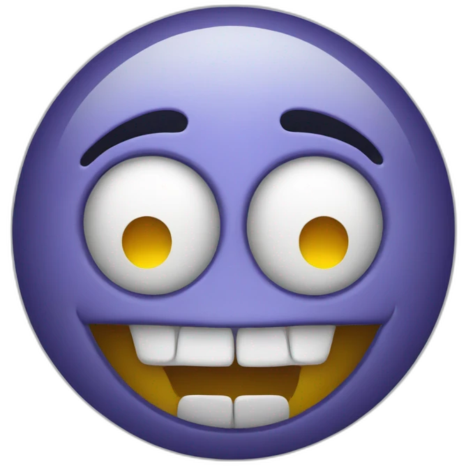 scary smiley face with cold sweat emoji