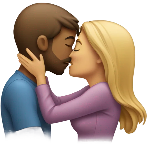 Women kissing Male emoji
