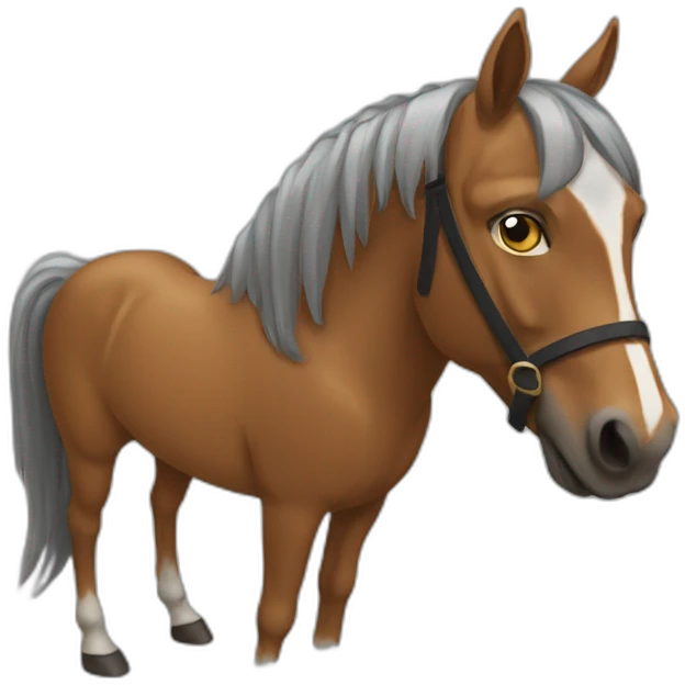 Un cheval qui fait du cheval emoji