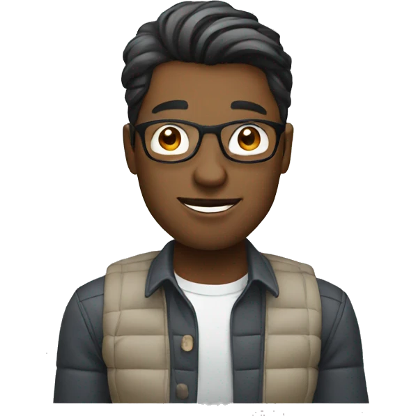 stylish man using smartphone emoji