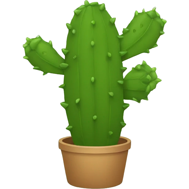 single flat Nopal without pot emoji