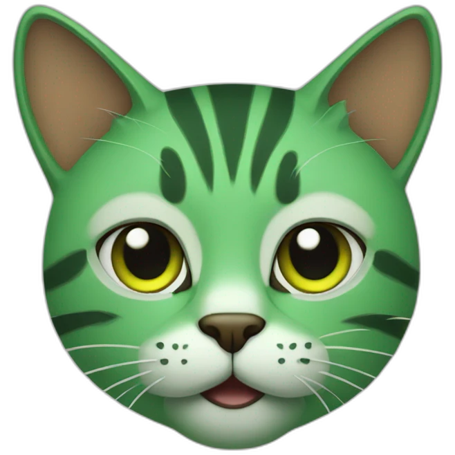 Green cat emoji