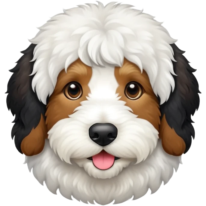 Bernedoodle tri color emoji