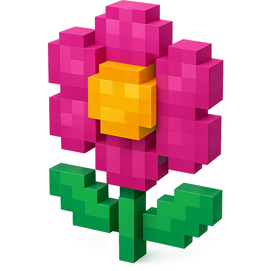 please Make it beautiful voxel style emoji