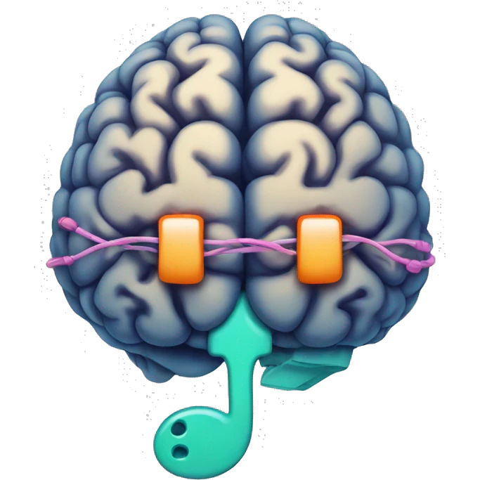 brains connected by a chord emoji