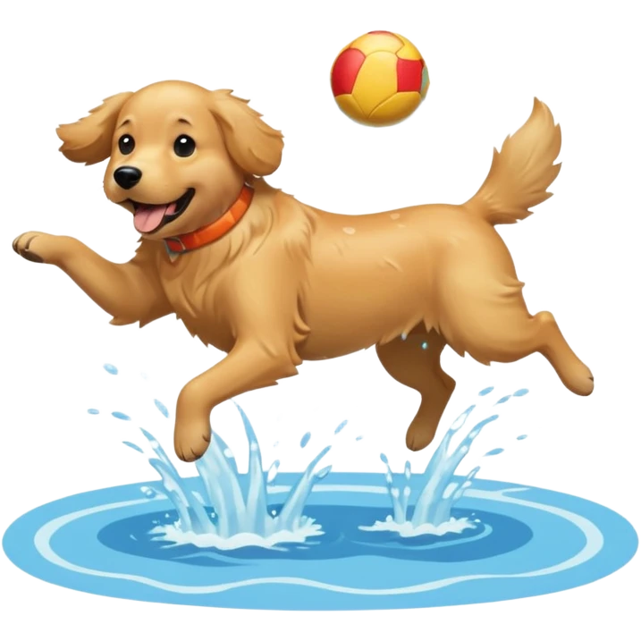 dog diving pool emoji