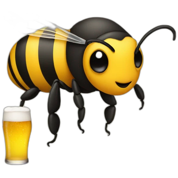 Bee Drinking Beer emoji
